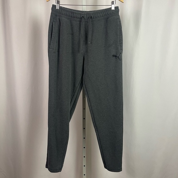 Puma Medium Thick Warm Basketball Sweatpants Straight Leg Solid Casual Lounge - Picture 1 of 8
